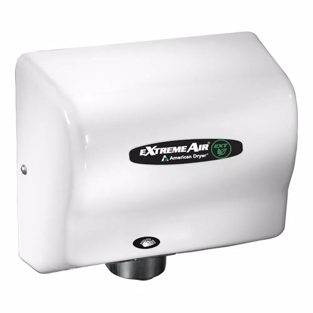 WORLD DRYER eXtremeAir EXT7-M Electric Hand Dryer, High-Speed Steel with White Epoxy Cover