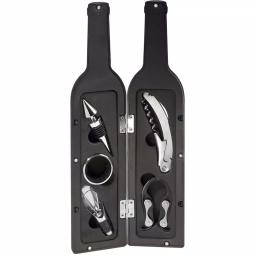 Ozeri 5-Piece Wine Accessory Set - Wine Bottle Shaped Corkscrew & Tool Kit thumbnail 1