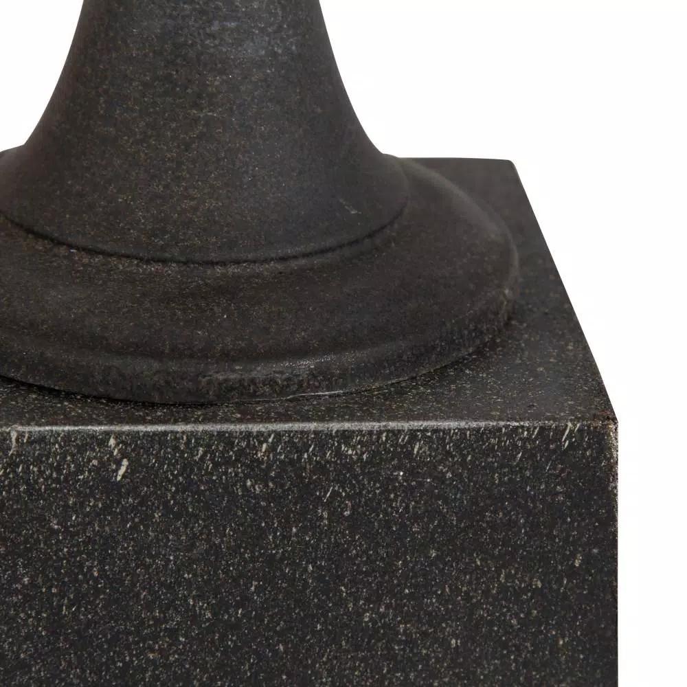 Kate and Laurel Bedrick Black Wood and Metal Candle Holder Set of 3, Modern Farmhouse Pedestal Style