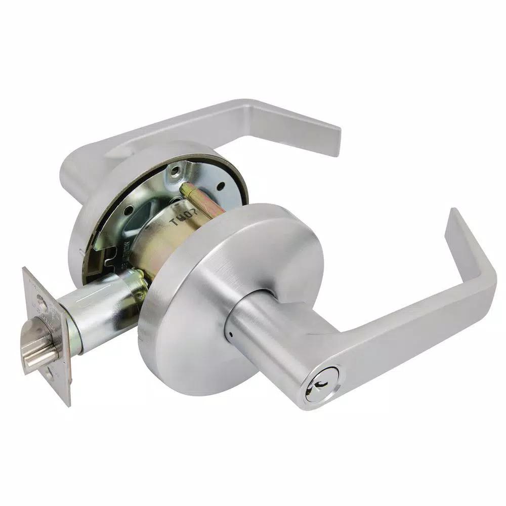 US Lock 2050 GR2 Entrance Door Lever, 2-3/4 in. Backset, US26D Dull Chrome, SC1 Keyway