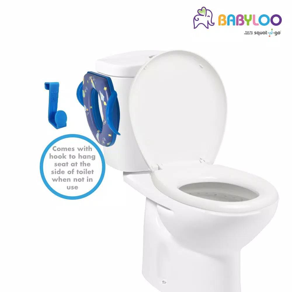 Babyloo Outer Space Design Children's Soft Toilet Seat with Handles and Splash Guard