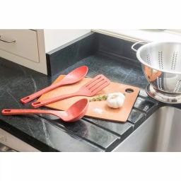 Unbranded EVO Sustainable Goods Red Wood-Plastic Composite Serving Utensil Set, 3-Pack thumbnail 2