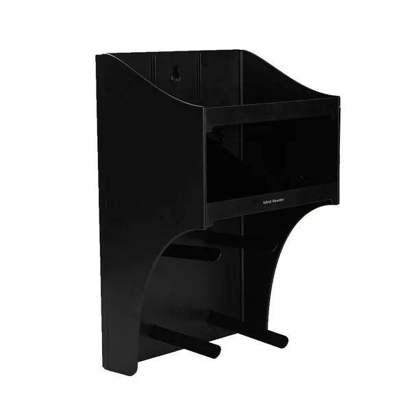 Mind Reader Wall Mount Coffee Station Organizer with 4 Mug Hooks and Heat-Resistant Pod Storage