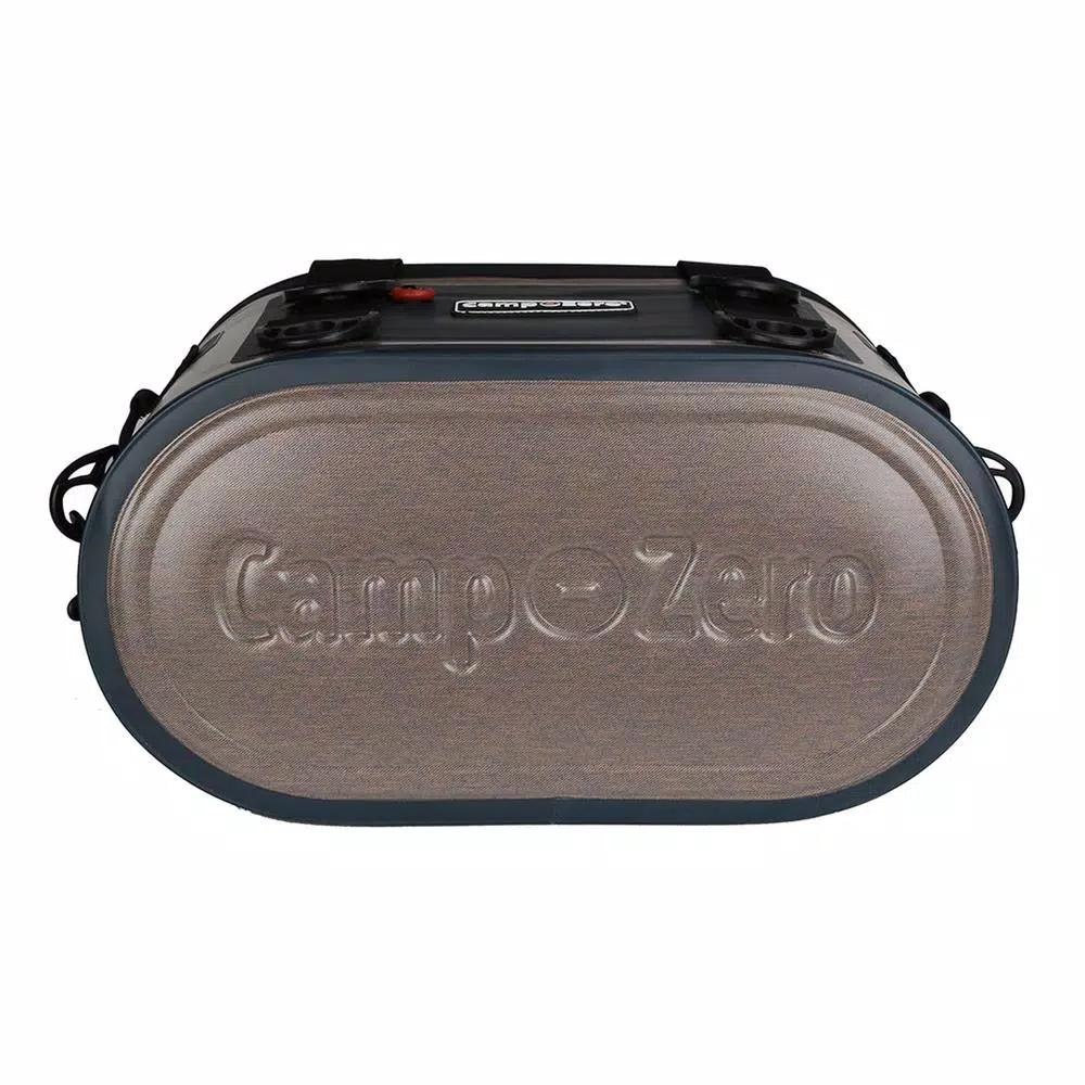 Camp-Zero 17.6 Qt. Soft Side Cooler, 30-Can Capacity, Beige and Blue