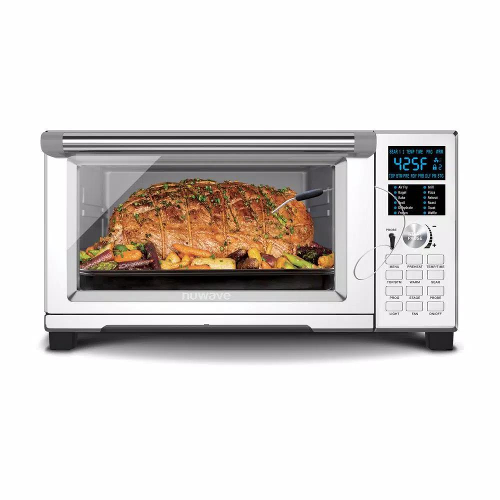NuWave Bravo XL 1800W 4-Slice Stainless Steel Toaster Oven and Air Fryer