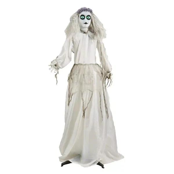 Unbranded 63 in. Animated Standing Zombie Bride Halloween Decoration