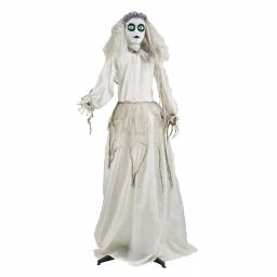 Unbranded 63 in. Animated Standing Zombie Bride Halloween Decoration thumbnail 1