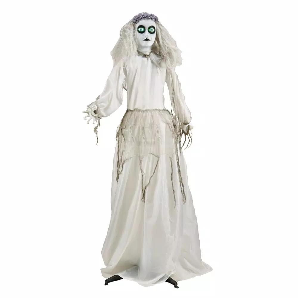 Unbranded 63 in. Animated Standing Zombie Bride Halloween Decoration