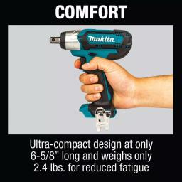 Makita 12V MAX CXT 1/2 in. Sq. Drive Cordless Impact Wrench with 4.0 Ah Battery Kit thumbnail 8
