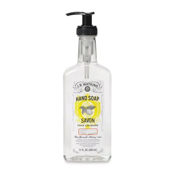 J.R. Watkins Natural Lemon Hand Soap with Essential Oils - Moisturizing Pump Bottle