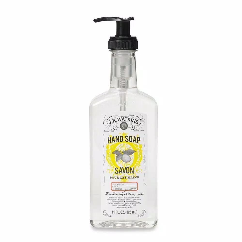J.R. Watkins Natural Lemon Hand Soap with Essential Oils - Moisturizing Pump Bottle