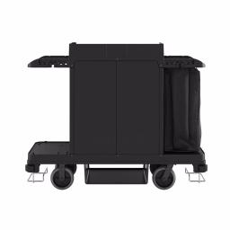 Suncast Commercial Standard Housekeeping Cart with Laundry Bag and Tool Storage, Black thumbnail 5