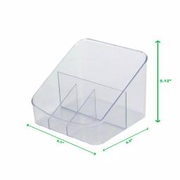 Mind Reader Multi-Purpose Clear Acrylic Organizer - 4 Compartment Storage for Vanity, Office, and Kitchen thumbnail 6