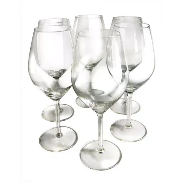 Epicureanist Illuminati White Wine Glasses, Lead-Free Crystal, Set of 6