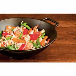 Lodge 14 in. Cast Iron Wok with Dual Loop Handles thumbnail 2