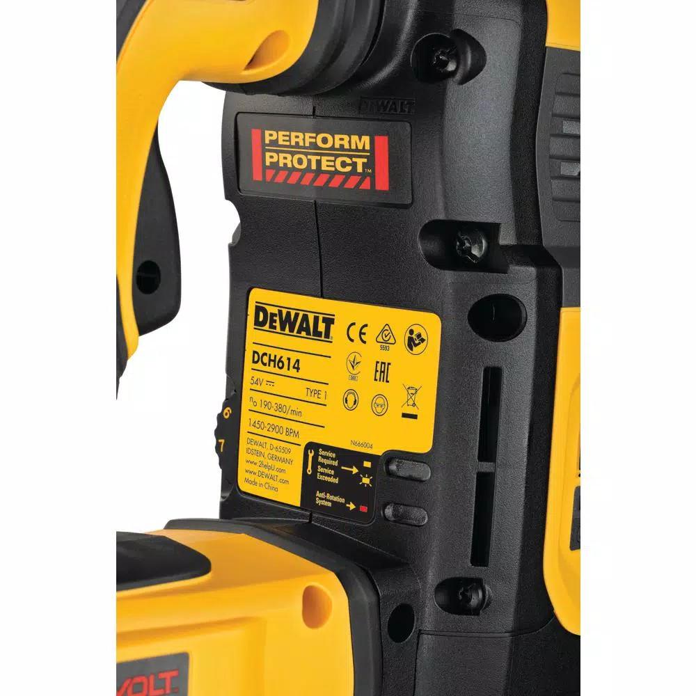 DEWALT 60V MAX FLEXVOLT Cordless Brushless 1-3/4 in. SDS MAX Rotary Hammer Kit with (2) 9.0 Ah Batteries