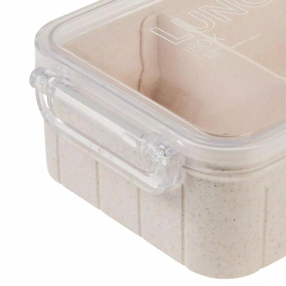 Kitchen Details Simplify Eco-Friendly Natural Plant Fiber Lunch Box Set, 2 Pack, Beige