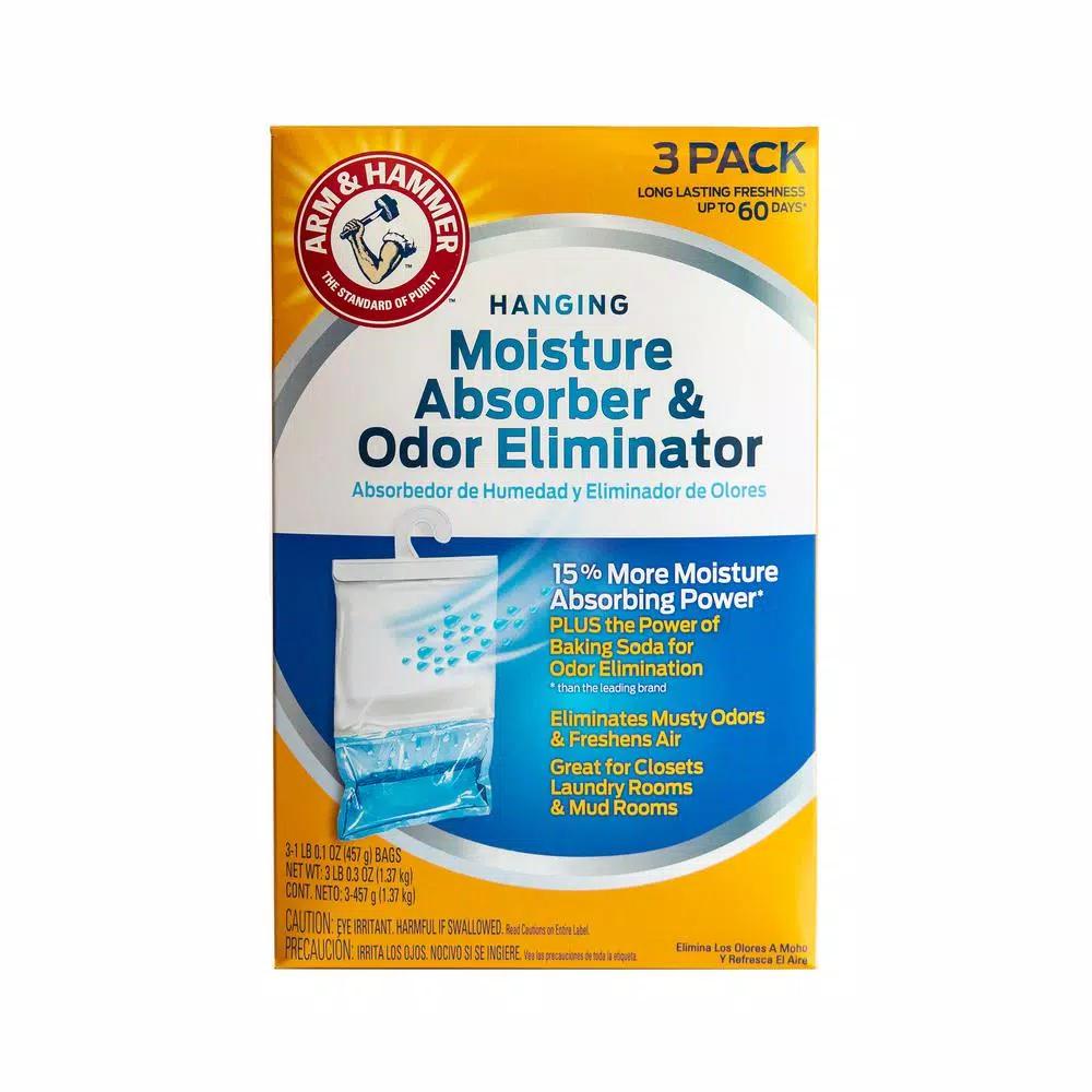Arm & Hammer Hanging Moisture Absorber and Odor Eliminator, 16 oz (3-Pack)