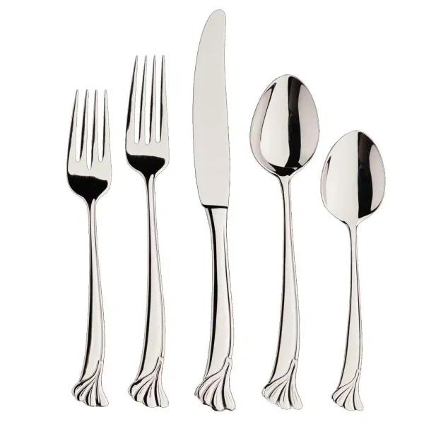 Ginkgo Leaf 20-Piece Stainless Steel Flatware Service for 4 - Ginkgo Motif