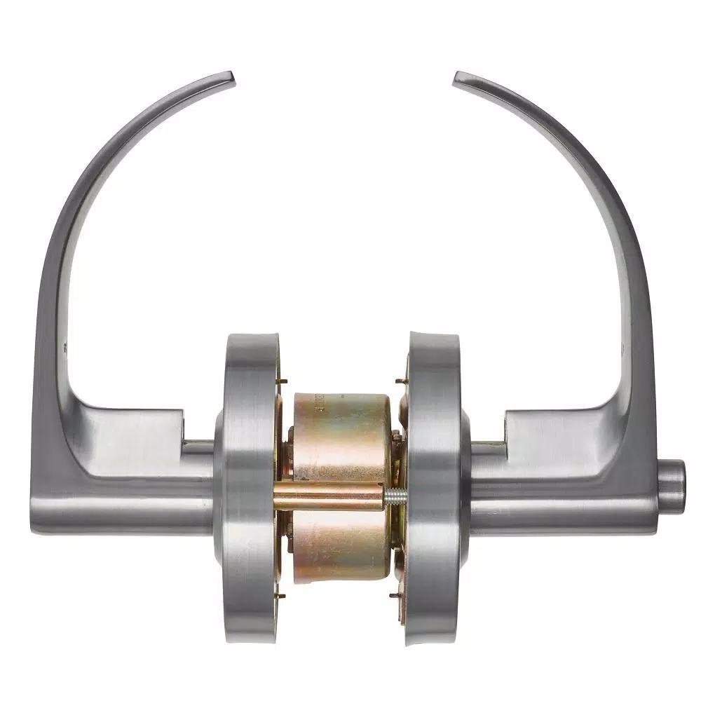 Universal Hardware Commercial Heavy Duty Vandal Resistant Privacy Lever, Satin Chrome, ANSI Grade 1