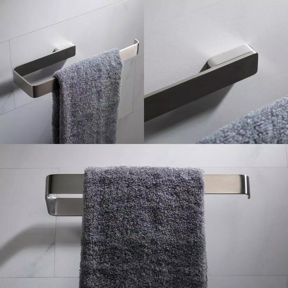 KRAUS Stelios Brushed Nickel Towel Ring - Solid Brass Hand Towel Holder