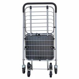 Milwaukee Silver Steel Easy Climb 3-Wheel Shopping Cart with Accessory Basket, 75 lb Capacity thumbnail 2