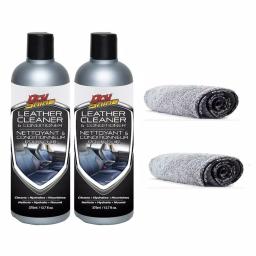 Dry Shine Leather Cleaner and Conditioner 12.7 oz. with 2-Pack Microfiber Towels thumbnail 1