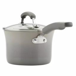 Rachael Ray Classic Brights 19-Piece Sea Salt Gray Nonstick Cookware Set with LocknLock Containers thumbnail 3