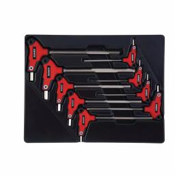 SUNEX TOOLS Sunex 9-Piece SAE T-Handle Hex Key Set, 5/64 in. to 3/8 in. thumbnail 1