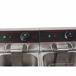 Costway 5000W Dual Tank Electric Countertop Deep Fryer, Stainless Steel Commercial & Home Restaurant Fryer thumbnail 7