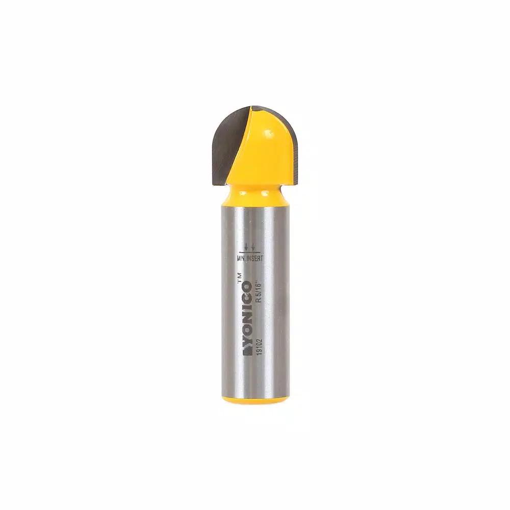 Yonico 5/8 in. Carbide Tipped Core Box Router Bit, 1/2 in. Shank