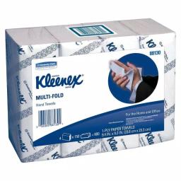 Kleenex Multi-Fold Hand Towels, 1-Ply, White, 150 Sheets per Bundle thumbnail 1