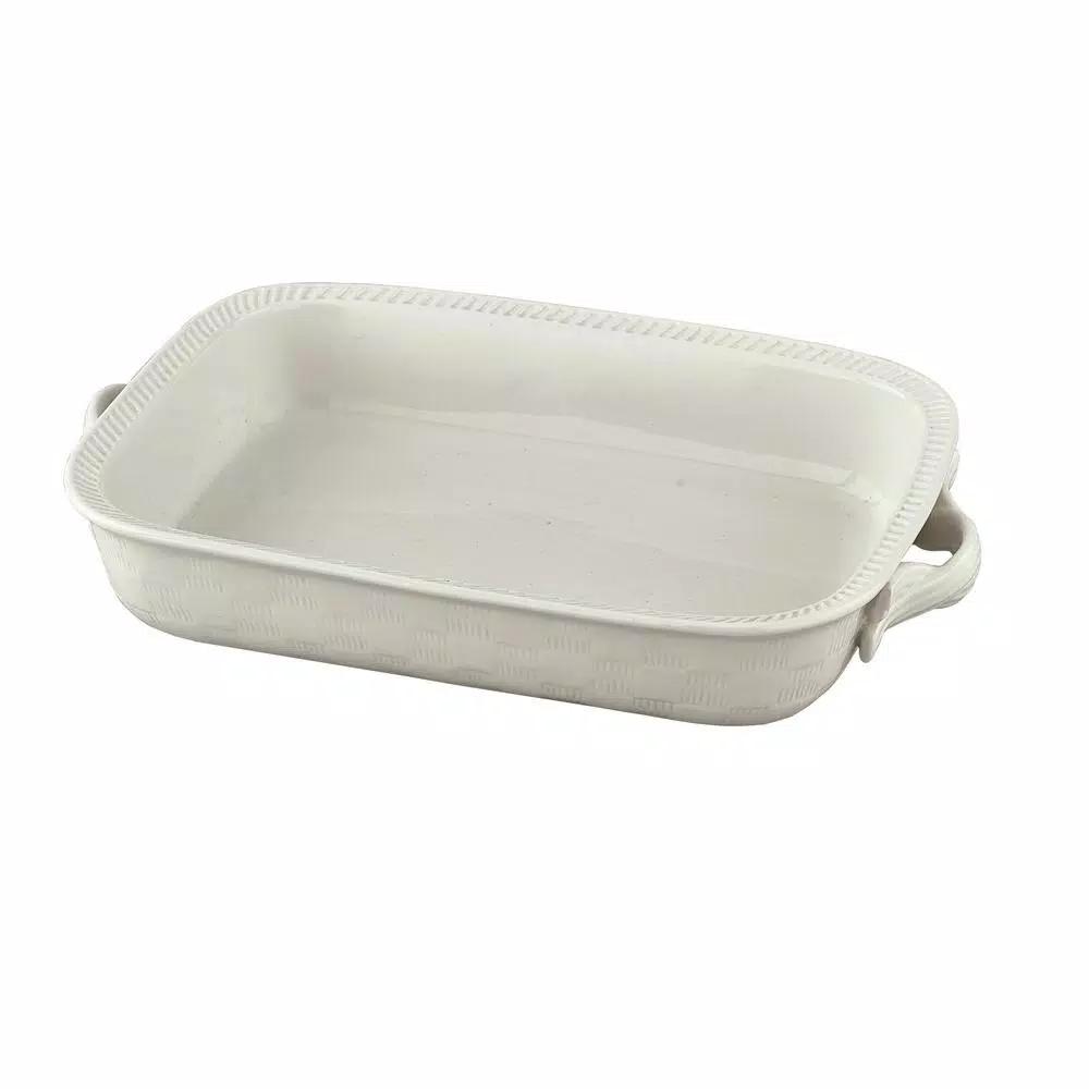 Park Designs Levingston 6 Qt. Rectangle Stoneware Baking Dish, Cream