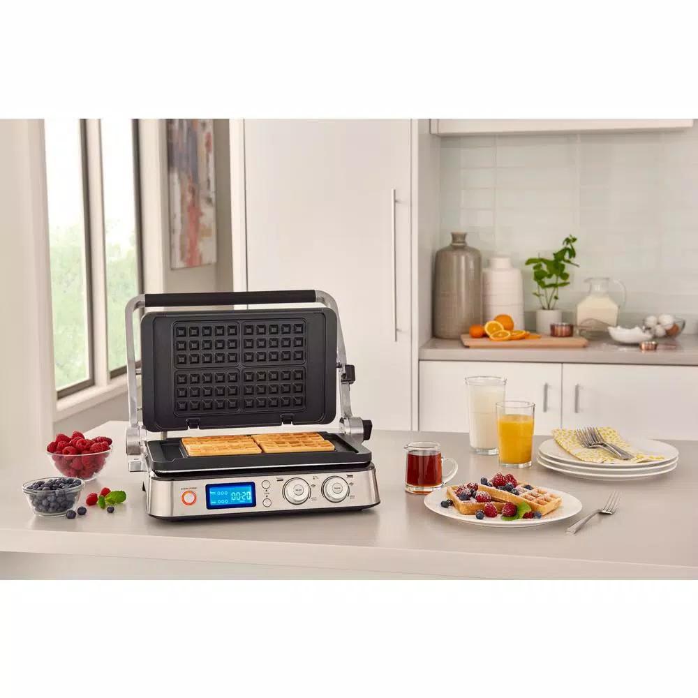 DeLonghi De'Longhi Livenza All-Day Indoor Electric Grill & Waffle Maker, 261 sq. in., Stainless Steel