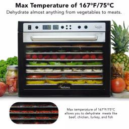 Tribest Sedona Supreme Digital Food Dehydrator with 9 Stainless Steel Trays thumbnail 6