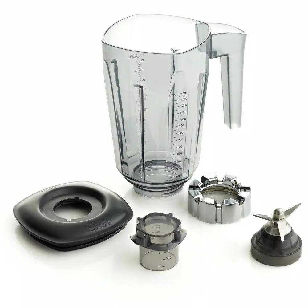 Omega 1 HP 2-Speed Silver Blender with 48 oz. Tritan Container