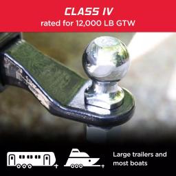 TowSmart 12,000 lb. Capacity Chrome Hitch Ball, 2-5/16 in. Ball Diameter, 1-1/4 in. Shank thumbnail 6