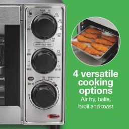 Hamilton Beach Sure-Crisp 4-Slice Air Fryer Toaster Oven, Stainless Steel thumbnail 4