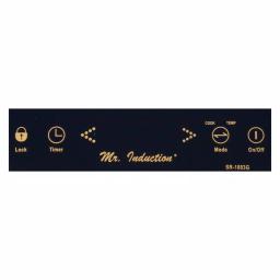 SPT 1650W 8 in. Single Burner Induction Cooktop with 3.5L Stainless Steel Pot and Glass Lid, Black & Gold thumbnail 3