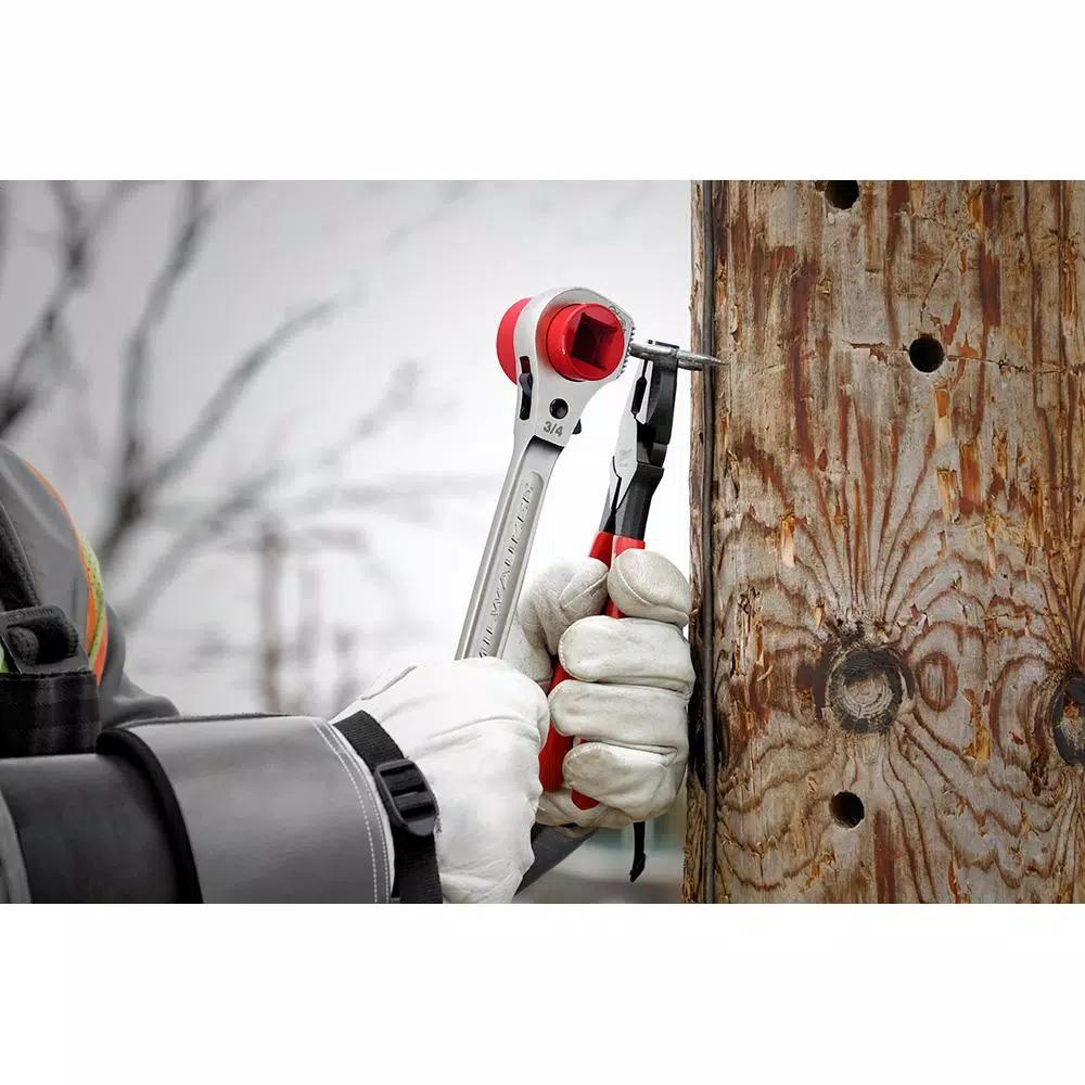 Milwaukee Lineman's 5-in-1 Ratcheting Wrench with Milled Strike Face