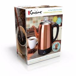 Euro Cuisine 12-Cup Copper Electric Percolator, Stainless Steel Coffee Maker thumbnail 6