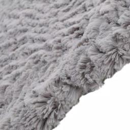 Noble House Toscana Trout Faux Fur Throw Blanket, Gray Modern Solid Pattern thumbnail 3