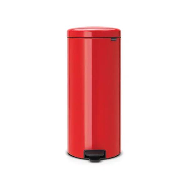 Brabantia Icon 8 Gallon Steel Step-On Trash Can - Passion Red