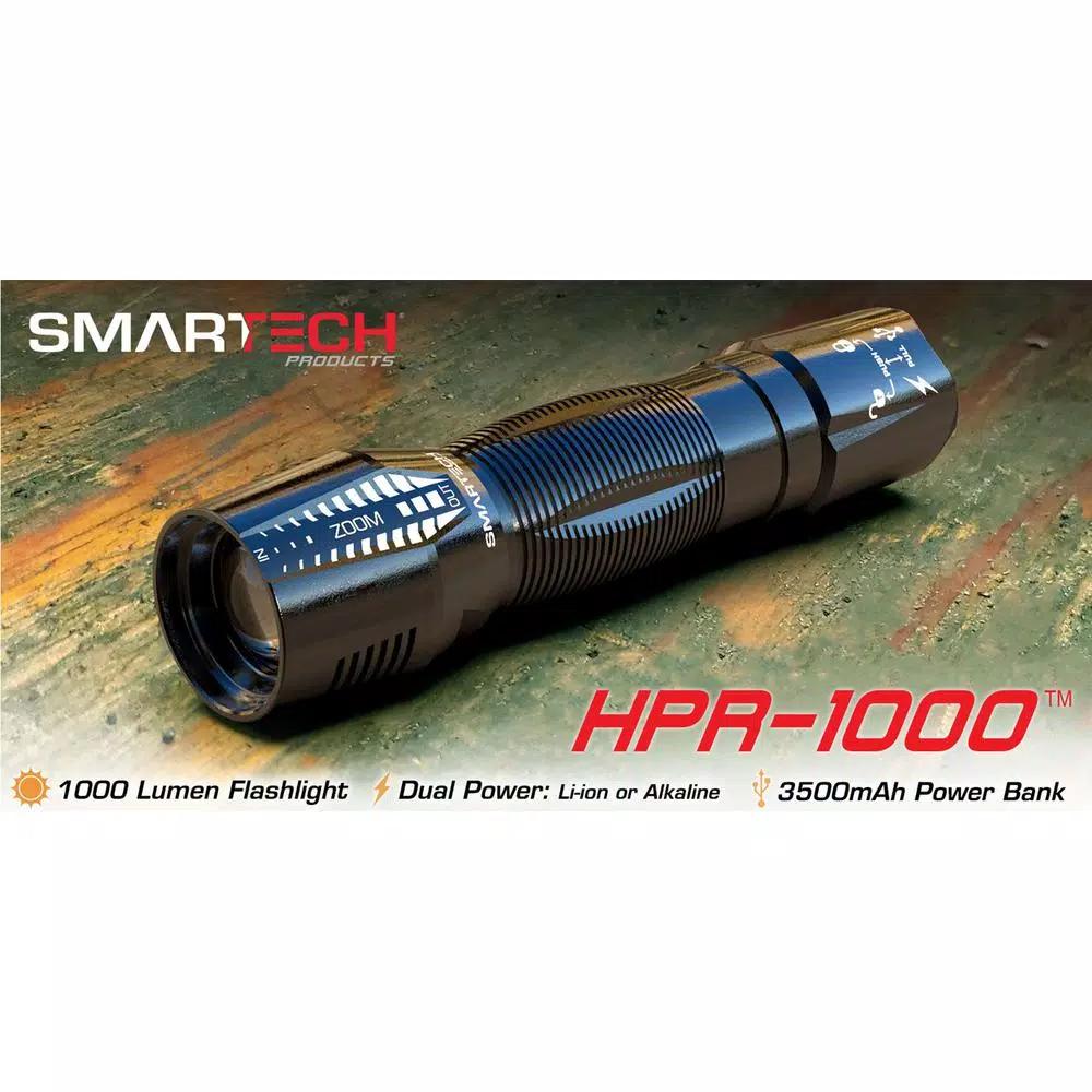 Smartech Products DuoTec HPR-1000 1000 Lumens Rechargeable LED Flashlight & 3500 mAh Power Bank