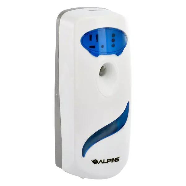 Alpine Industries Deluxe Automatic Aerosol Air Freshener Dispenser, 8.5 oz. Capacity, Blue/White