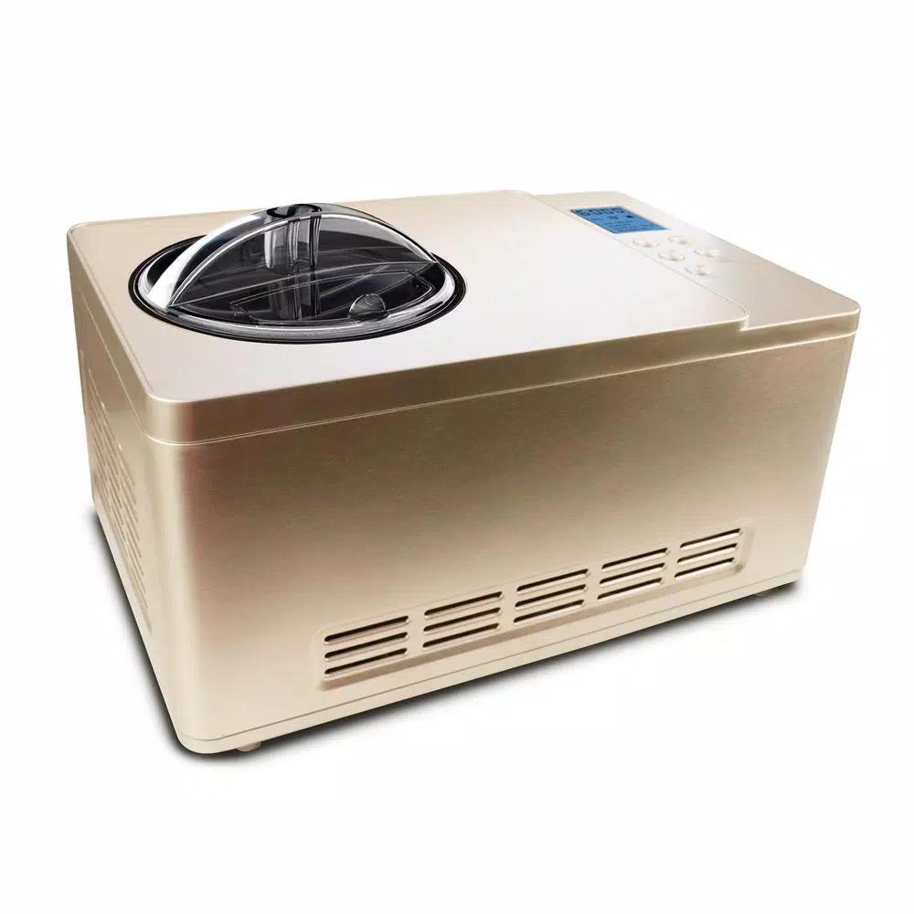 Whynter ICM-220CGY 2.1 Qt. Stainless Steel Electric Ice Cream & Yogurt Maker with Compressor, Champagne Gold