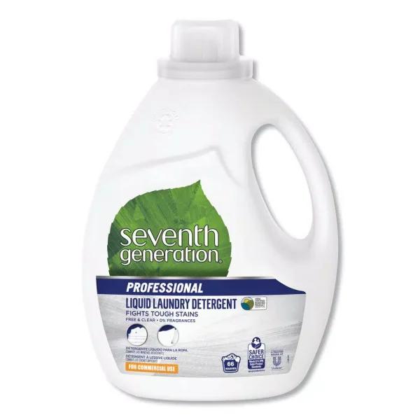 SEVENTH GENERATION Free & Clear Liquid Laundry Detergent, 100 oz (Pack of 4) - 66 Loads per Bottle
