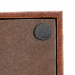 Kate and Laurel Lipton Walnut Brown Wood Hexagon Decorative Tray with Gold Handles thumbnail 4