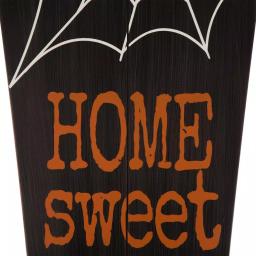 Glitzhome 42 in. Halloween Wooden Coffin Porch Leaning Decor - Home Sweet Home Sign thumbnail 3