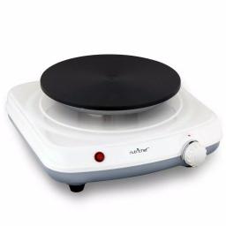 NutriChef White Electric Countertop Hot Plate Buffet Burner with Adjustable Temperature Control thumbnail 1